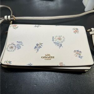 Coach White Floral Crossbody Bag